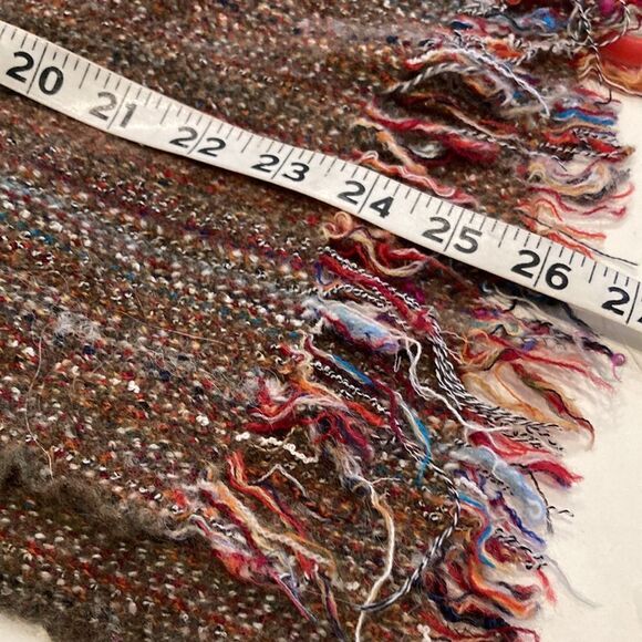 Kerry Traditions made in Ireland brown purple, gray, colorful yarn scarf - Picture 5 of 7
